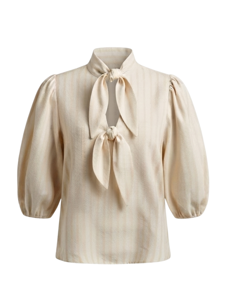 Cotton Striped Knot Top