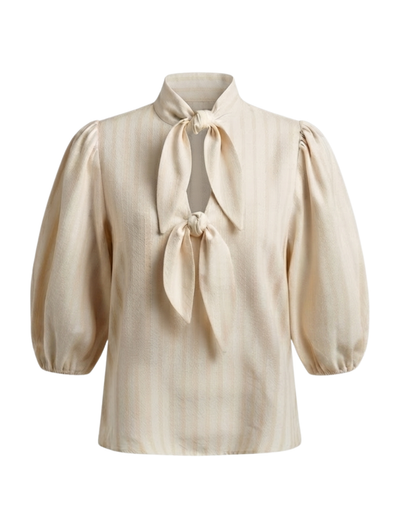 Cotton Striped Knot Top