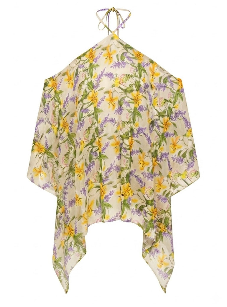 Chiffon Kaftan "Botánica Print"