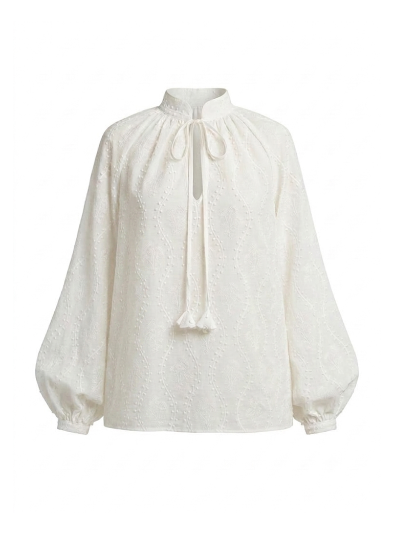 Melina Embroidered Cotton Top