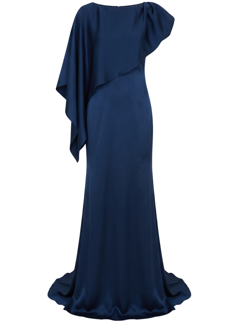 Asymmetric Cape Gown