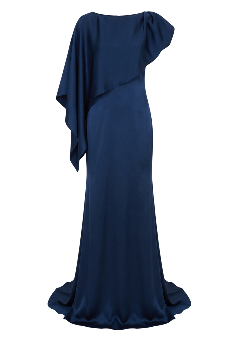 Asymmetric Cape Gown