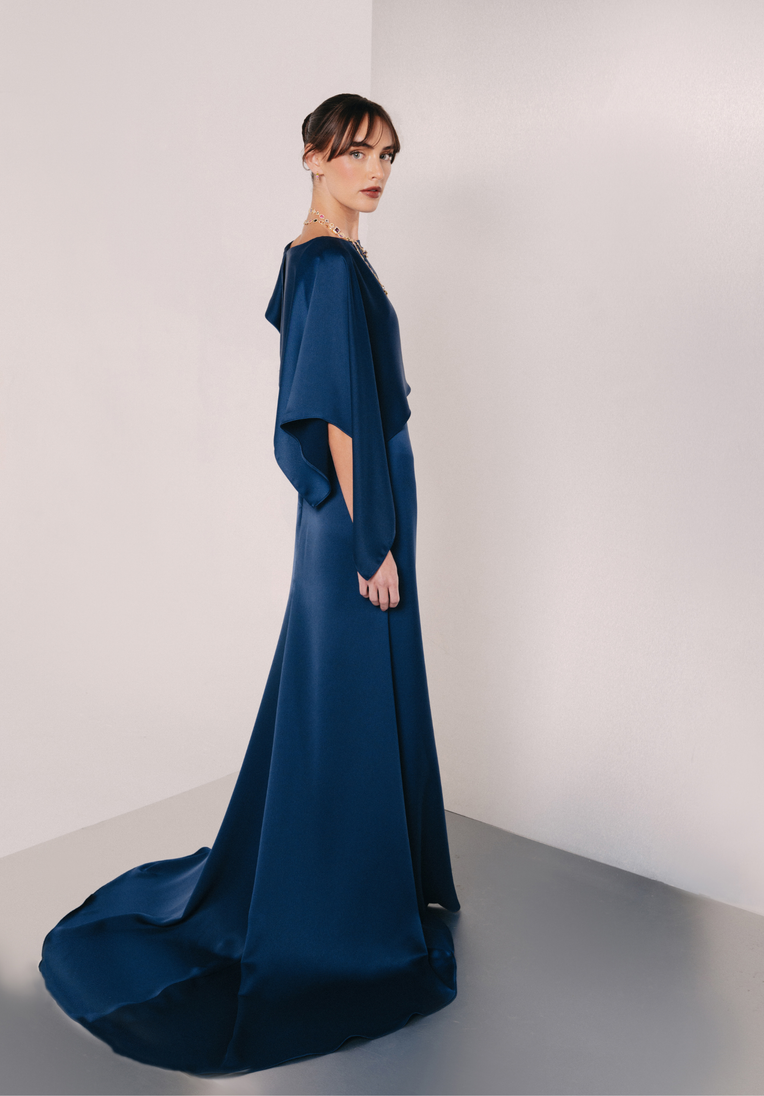Asymmetric Cape Gown