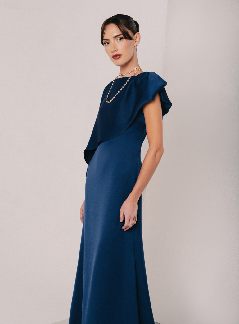 Asymmetric Cape Gown - second image