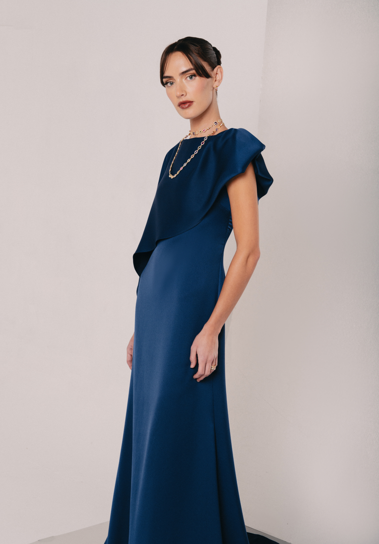 Asymmetric Cape Gown