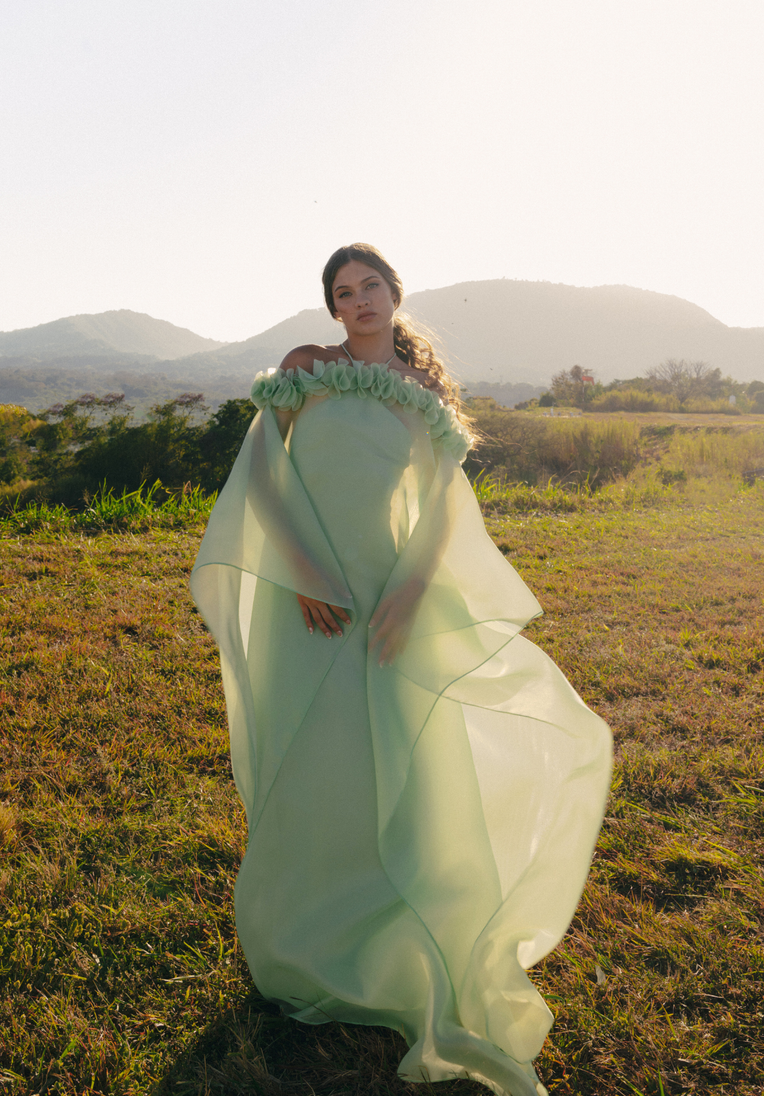 Organza Flower Kaftan