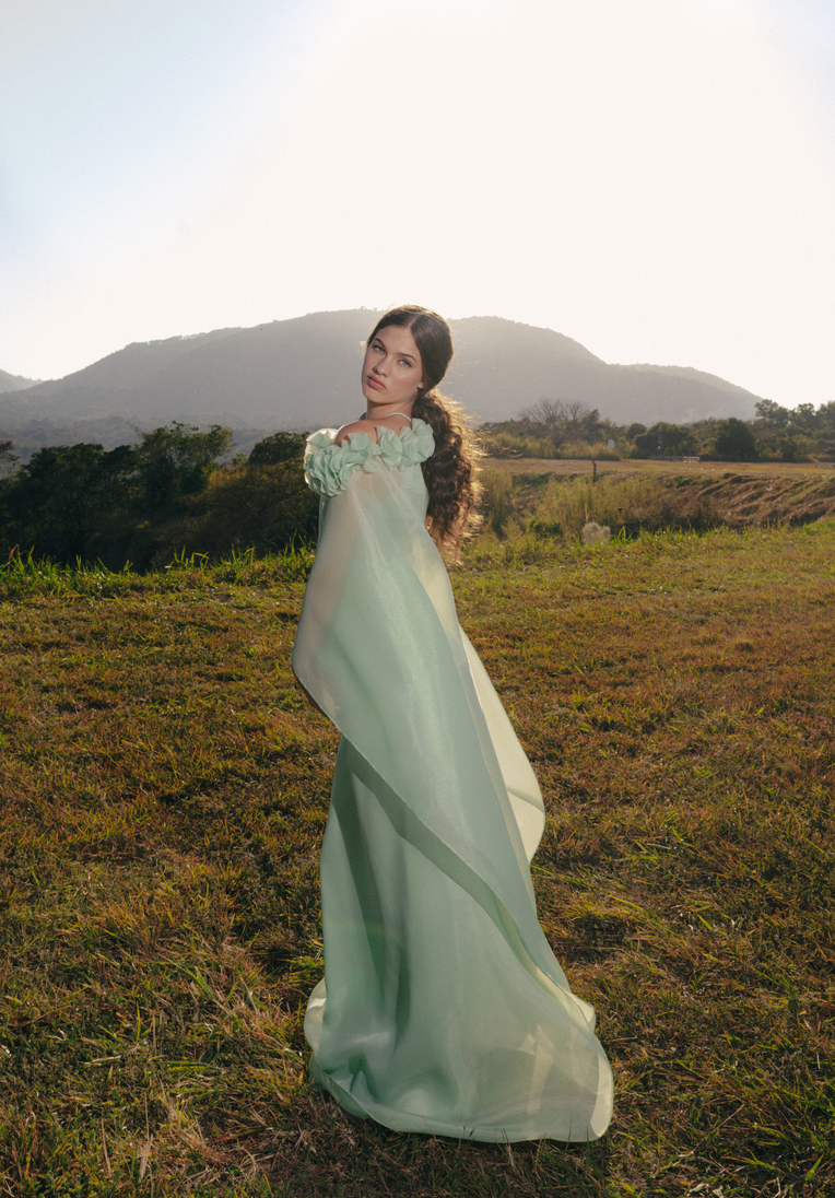 Organza Flower Kaftan